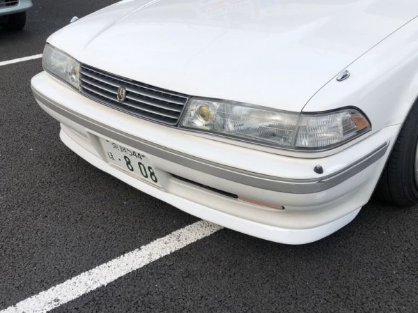 画像1: GX81 JZX81 MX83 マーク2 ショートバンパー用 フロントリップ FRP (1)